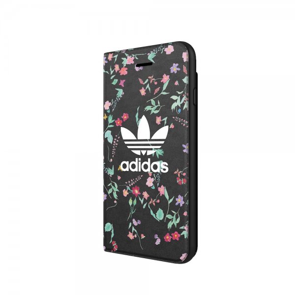 Adidas iPhone 6/6S/7/8/SE Etui OR Booklet Case AOP FW18 Blommor Svart