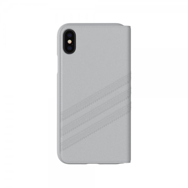 Adidas iPhone X/Xs Etui OR Booklet Case Suede FW18 Grå