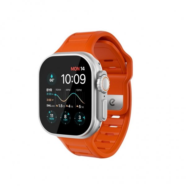KeyBudz Apple Watch 44/45/46mm/Apple Watch Ultra Armbånd Journey Electric Orange