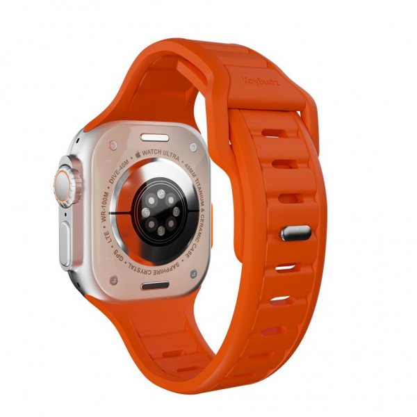 KeyBudz Apple Watch 44/45/46mm/Apple Watch Ultra Armbånd Journey Electric Orange