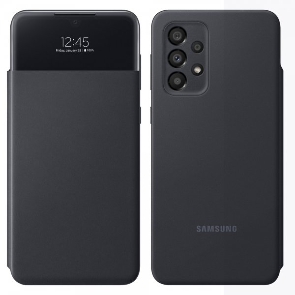 Samsung Original Galaxy A33 5G Etui Smart S View Wallet Cover Svart