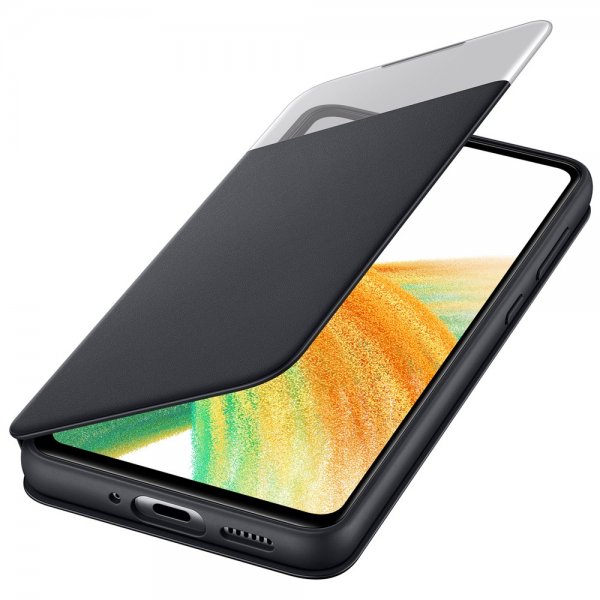Samsung Original Galaxy A33 5G Etui Smart S View Wallet Cover Svart