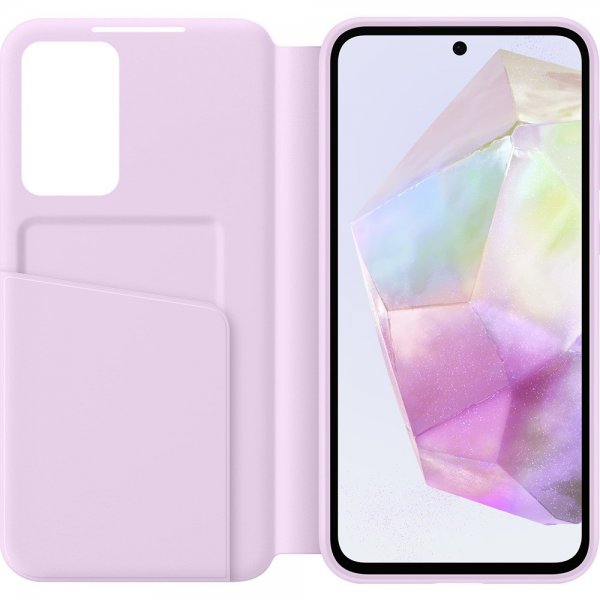 Samsung Original Galaxy A35 Etui Smart View Wallet Case Lavendel