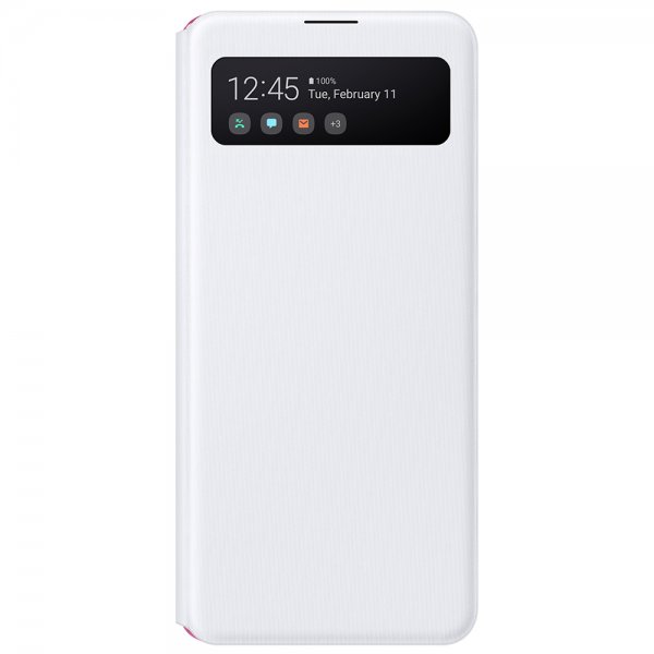 Samsung Original Galaxy A41 Etui Smart S View Wallet Cover Hvit