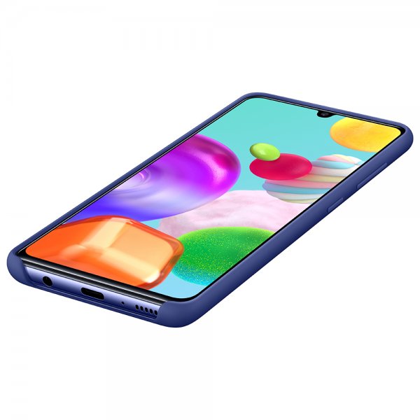 Samsung Original Galaxy A41 Deksel Silikoni Cover Blå