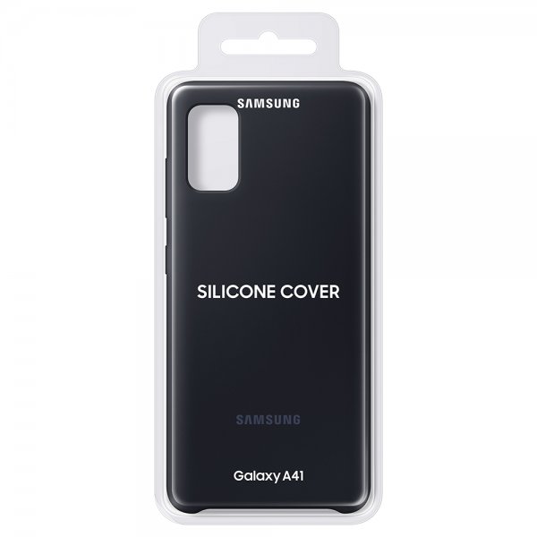 Samsung Original Galaxy A41 Deksel Silikoni Cover Svart