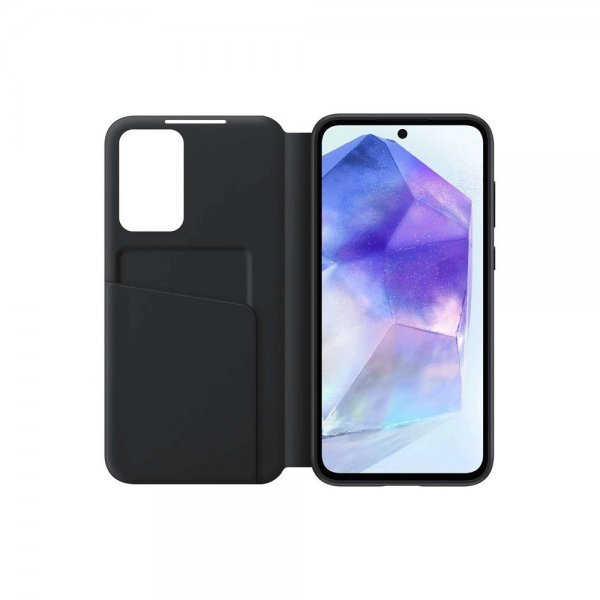 Samsung Original Galaxy A55 Etui Smart View Wallet Case Svart