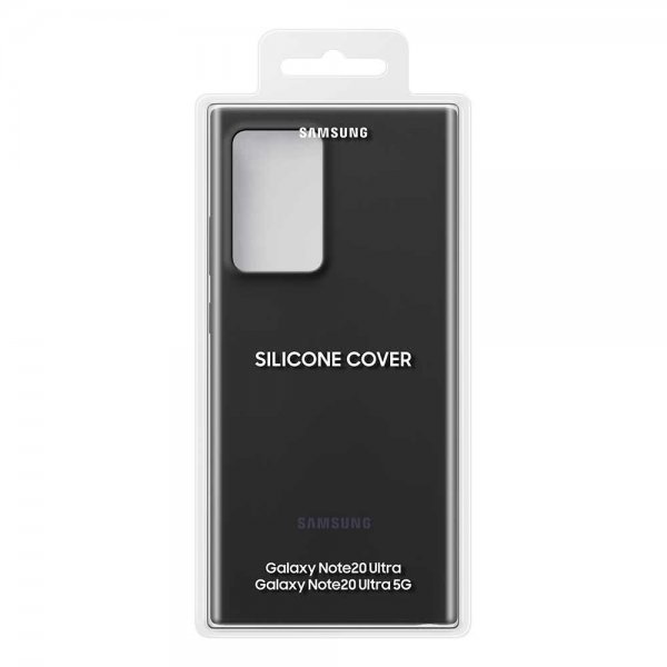 Samsung Original Galaxy Note 20 Ultra Deksel Silikoni Cover Svart