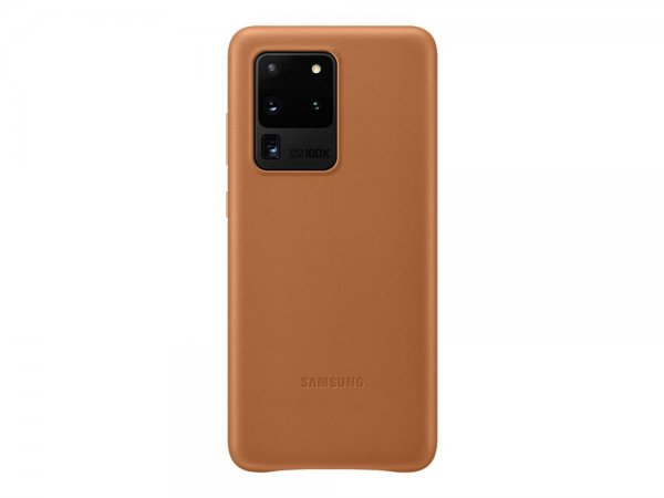 Samsung Original Galaxy S20 Ultra Deksel Leather Cover Brun