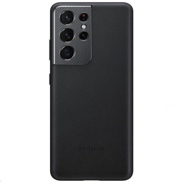 Samsung Original Galaxy S21 Ultra Deksel Leather Cover Svart