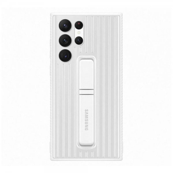 Samsung Original Galaxy S22 Ultra Deksel Protective Standing Cover Hvit