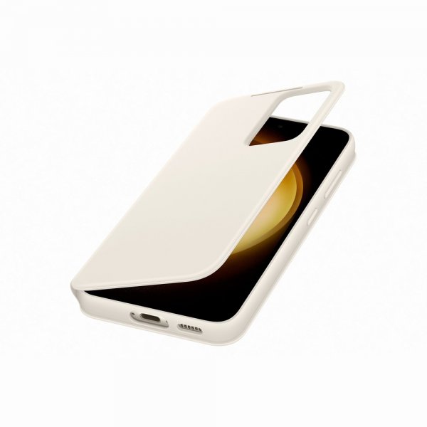 Samsung Original Galaxy S23 Plus Etui Smart View Wallet Case Cream