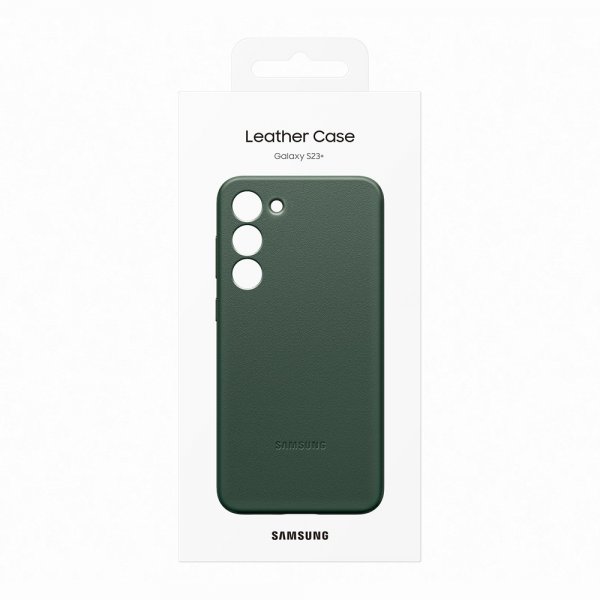 Samsung Original Galaxy S23 Plus Deksel Leather Cover Grønn