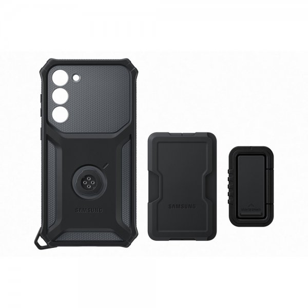Samsung Original Galaxy S23 Plus Deksel Rugged Gadget Case Svart