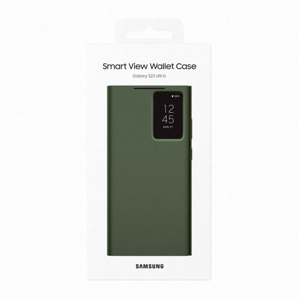 Samsung Original Galaxy S23 Ultra Etui Smart View Wallet Case Khaki