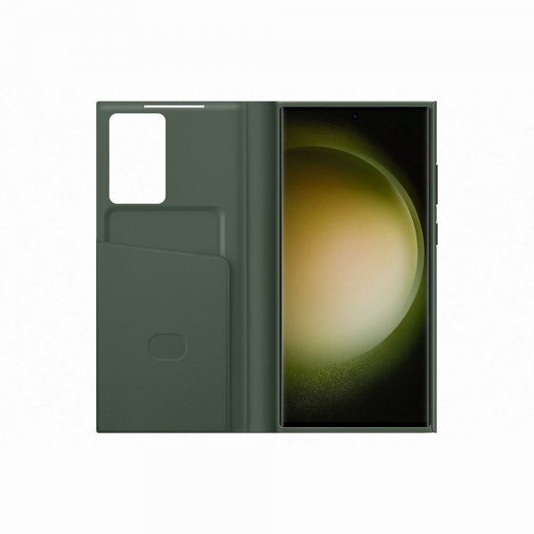 Samsung Original Galaxy S23 Ultra Etui Smart View Wallet Case Khaki