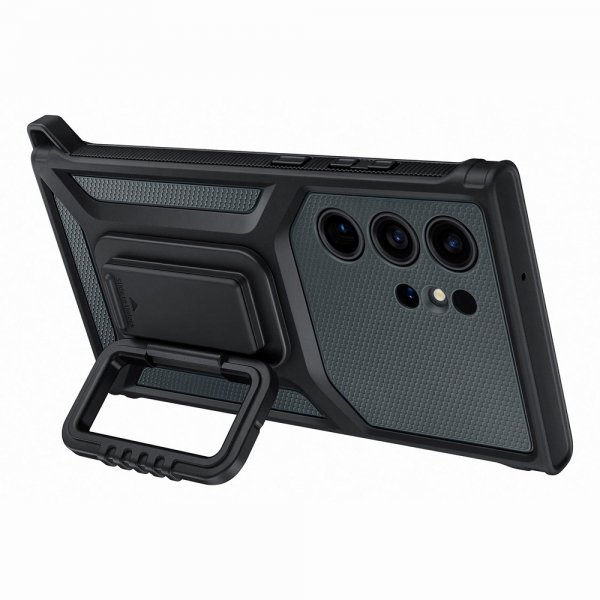 Samsung Original Galaxy S23 Ultra Deksel Rugged Gadget Case Svart