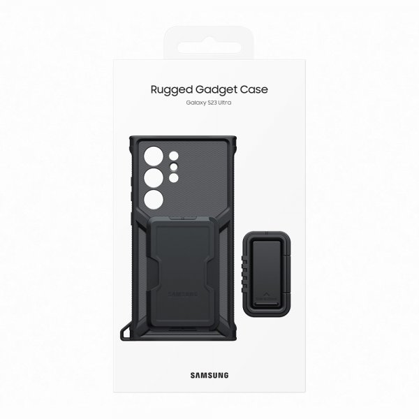 Samsung Original Galaxy S23 Ultra Deksel Rugged Gadget Case Svart