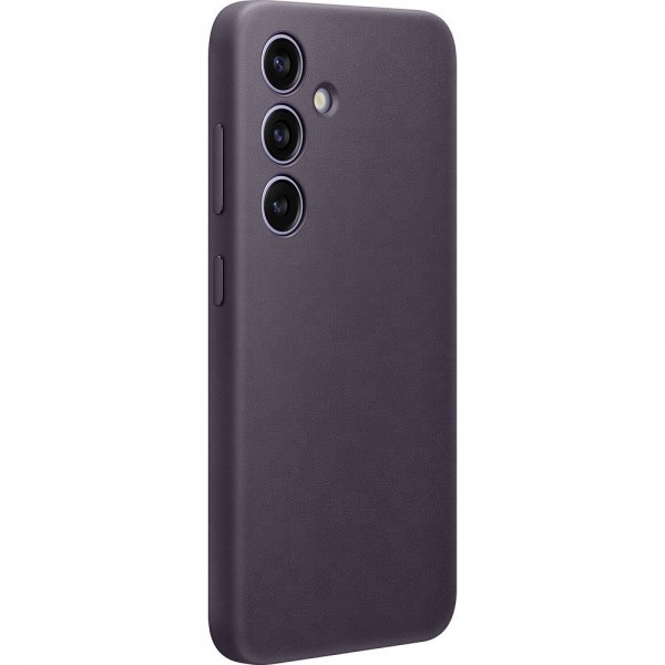 Samsung Galaxy S24 Deksel Vegan Leather Case Dark Violet