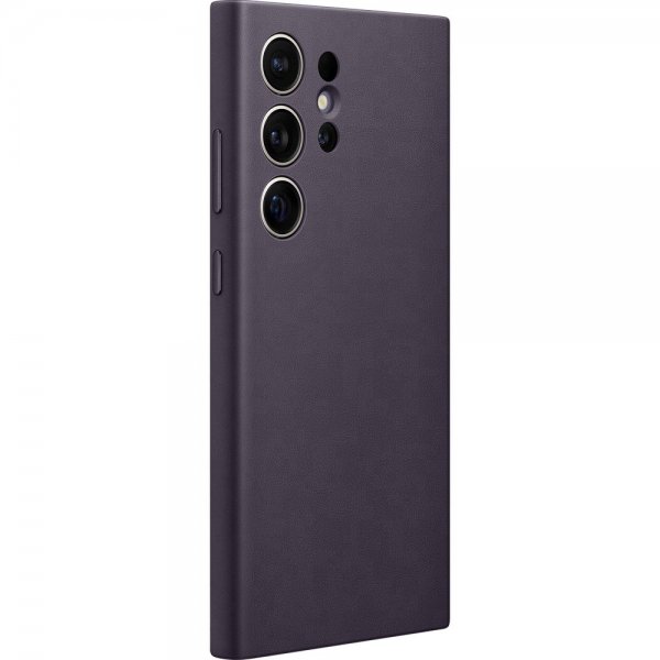 Samsung Galaxy S24 Ultra Deksel Vegan Leather Case Dark Violet