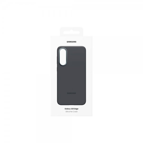 Samsung Original Galaxy S25 Edge Deksel Silicone Case Svart