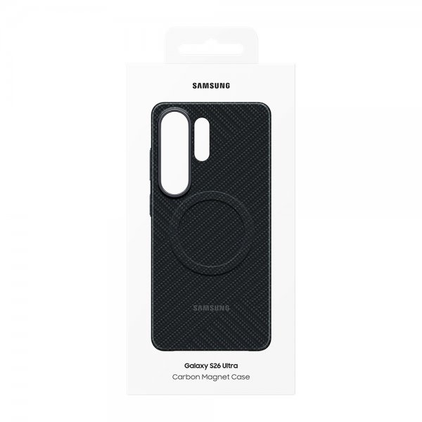 Samsung Original Galaxy S26 Ultra Deksel Carbon Magnet Case Svart