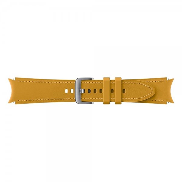 Samsung Original Galaxy Watch 20mm Armbånd Hybrid Leather Strap (M/L) Mustard