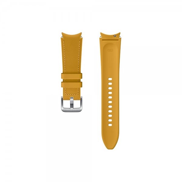 Samsung Original Galaxy Watch 20mm Armbånd Hybrid Leather Strap (M/L) Mustard