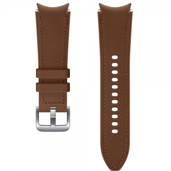 Samsung Original Galaxy Watch 20mm Armbånd Hybrid Leather Strap (S/M) Camel