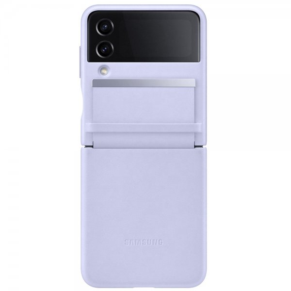 Samsung Original Galaxy Z Flip 4 Deksel Flap Leather Cover Serene Purple