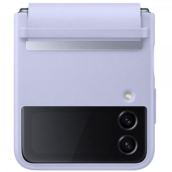 Samsung Original Galaxy Z Flip 4 Deksel Flap Leather Cover Serene Purple