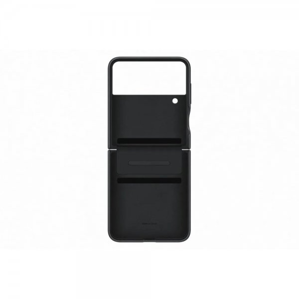Samsung Original Galaxy Z Flip 4 Deksel Flap Leather Cover Svart