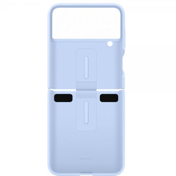 Samsung Original Galaxy Z Flip 4 Deksel Silicone Cover with Ring Arctic Blue