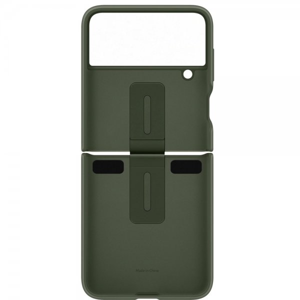 Samsung Original Galaxy Z Flip 4 Deksel Silicone Cover with Ring Khaki