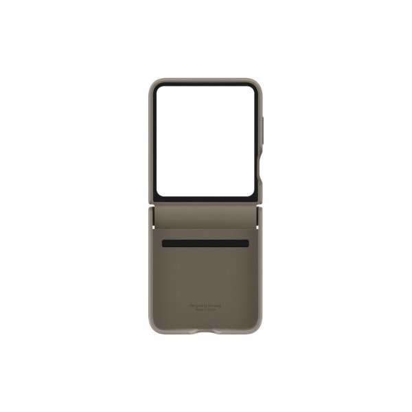 Samsung Original Galaxy Z Flip 5 Deksel Flap Eco-Leather Case Etoupe