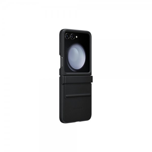 Samsung Original Galaxy Z Flip 5 Deksel Flap Eco-Leather Case Svart