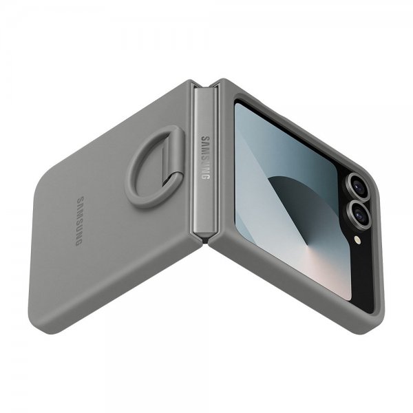 Samsung Original Galaxy Z Flip 6/Flip 7 FE Deksel Silicone Case Grå