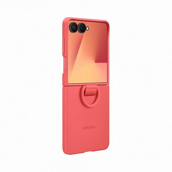 Samsung Original Galaxy Z Flip 7 Deksel Ring Case Silicone Rød