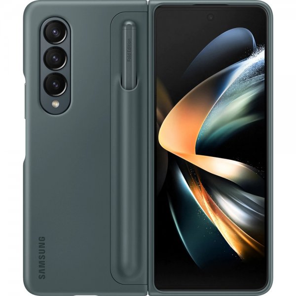 Samsung Original Galaxy Z Fold 4 Etui Standing Cover with Pen Graygreen