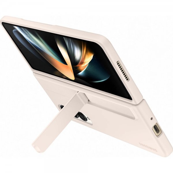 Samsung Original Galaxy Z Fold 4 Etui Standing Cover with Pen Sand
