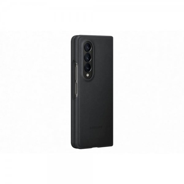 Samsung Original Galaxy Z Fold 4 Deksel Leather Cover Svart