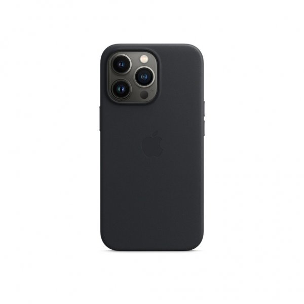 Apple Original iPhone 13 Pro Deksel Leather Case MagSafe Midnight