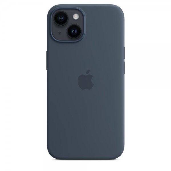 Apple Original iPhone 14 Plus Deksel Silicone Case MagSafe Storm Blue