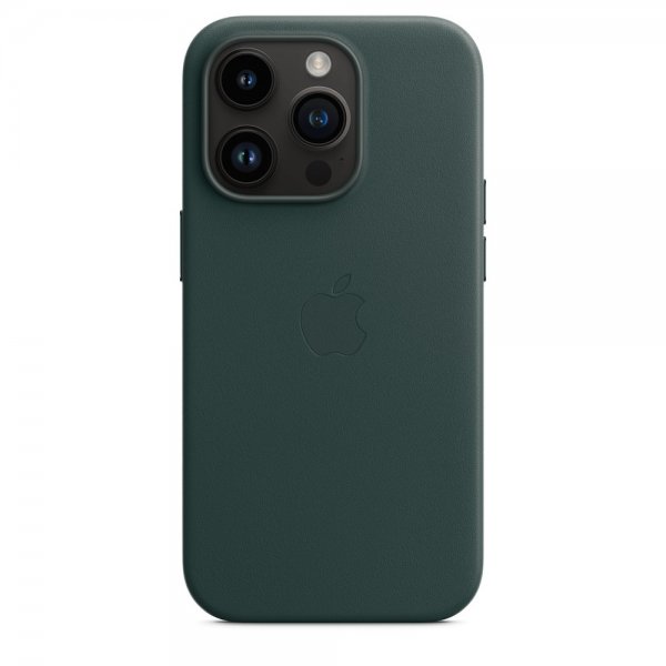 Apple Original iPhone 14 Pro Max Deksel Leather Case MagSafe Skoggrønn
