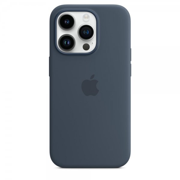 Apple Original iPhone 14 Pro Max Deksel Silicone Case MagSafe Storm Blue