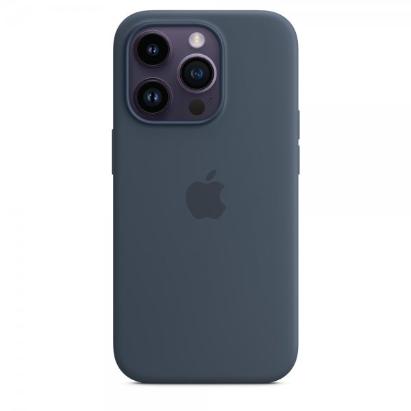 Apple Original iPhone 14 Pro Max Deksel Silicone Case MagSafe Storm Blue