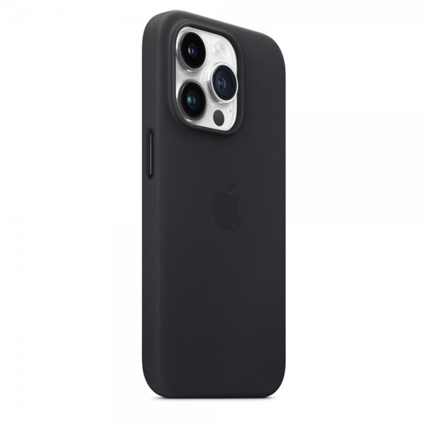 Apple Original iPhone 14 Pro Deksel Leather Case MagSafe Midnatt
