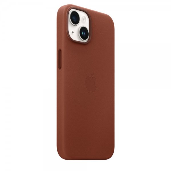 Apple Original iPhone 14 Deksel Leather Case MagSafe Umber