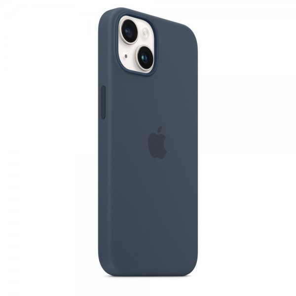 Apple Original iPhone 14 Deksel Silicone Case MagSafe Storm Blue
