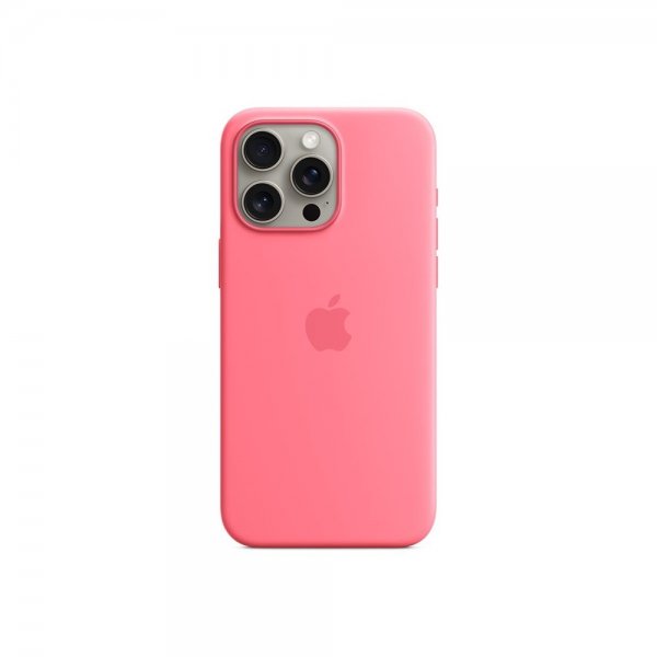 Apple Original iPhone 15 Pro Max Deksel Silicone Case MagSafe Rosa